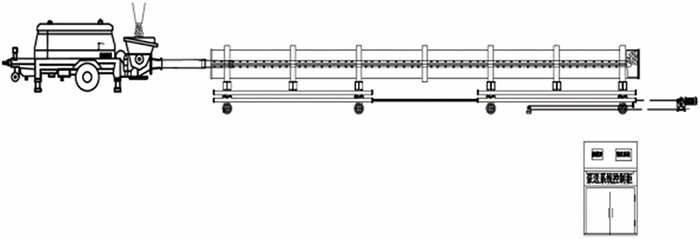管樁泵送布料自動控制系統(tǒng)示意圖